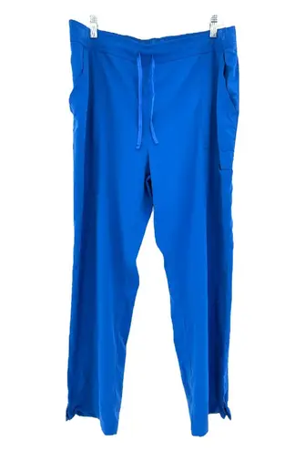 Urbane XL Womens Blue Straight Leg Cargo Uniform Scrubs Bottoms