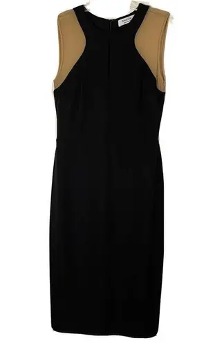 BAILEY 44 black bodycon sleeveless mesh keyhole cocktail mini dress size medium