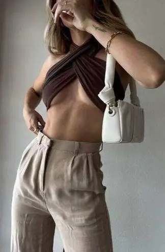 Rumours Marbled Wrapped Up Top NWOT