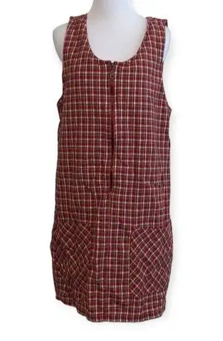 Carolina colours vintage women’s large plaid jumper dress Red
