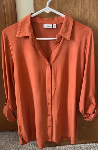 kim rogers Faux Suede Shirt - Size Small