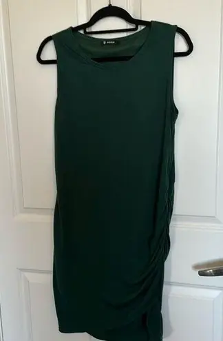 Forest green dress side rouched detail BTFBM sz large