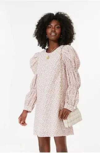 NWT Tuckernuck Hyacinth House Clemons Mini Textured Floral Puff Sleeve Dress S Pink