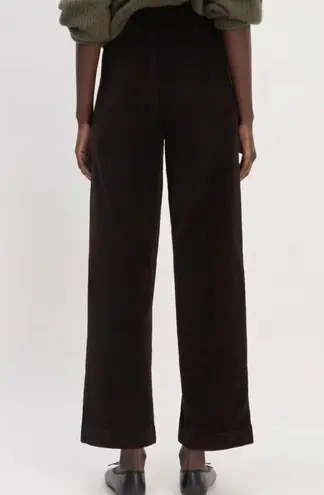 Everlane NWT  Black Relaxed High Rise Full Length Wide-Leg Corduroy Pants Size 12