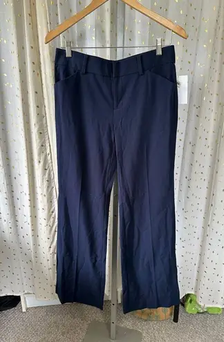 NWT INC International Concepts Women's Style 74132 Navy Wide Leg Trousers 6 Blue