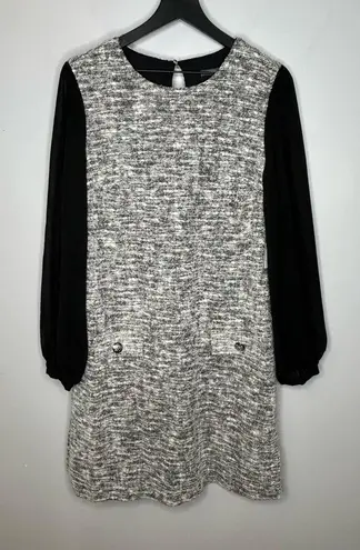 Julia Jordan Black and White Long Sleeve Dress Size 12 NWT