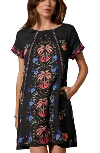 Johnny Was heavily embroidered Raglan Seamed Dress NWT
