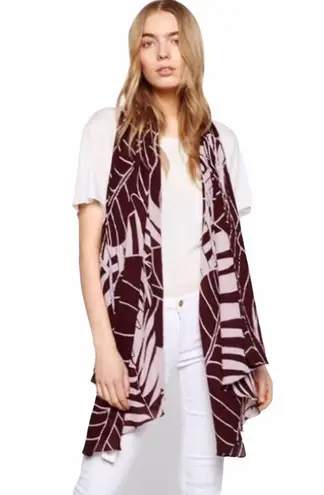 new Liebeskind Berlin π Woven Jungle Leaf Print Scarf π Wine π Made in India