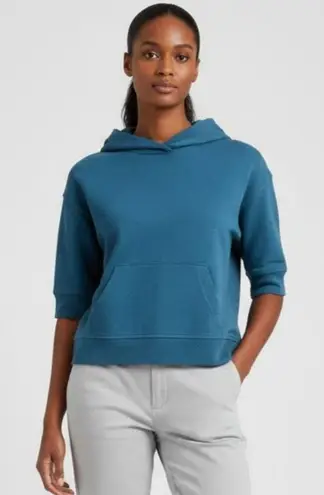 James Perse  Hoodie Cropped Captain Blue Size 0 X-Small NWT - Image 1