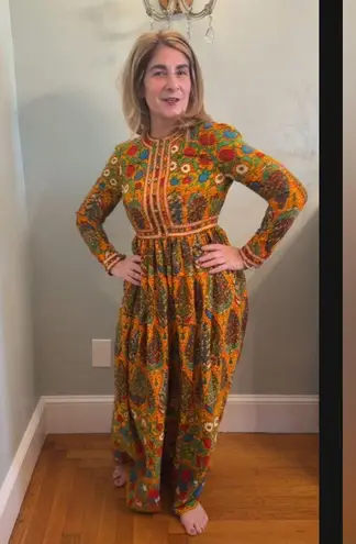 MAKANNA Inc Of Boston Vintage Hostess Romper 1960s XS Orange