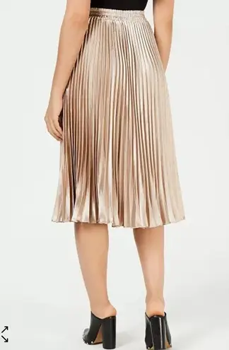 Lucy Paris Nicole Pleated Midi Skirt Metallic Small Event Special Occasion Fancy