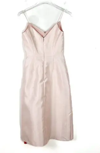 Alfred Sung NWT Draped Faux Wrap Cocktail Dress With Pockets Blush Size 10 D777