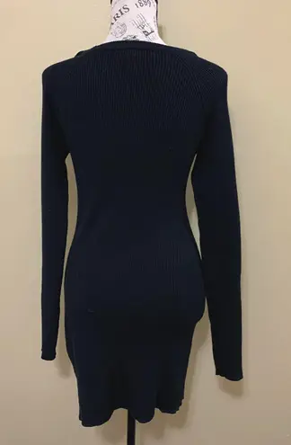 BCX Brand BCX Black Lace-Up Tunic Sweater Dress XL