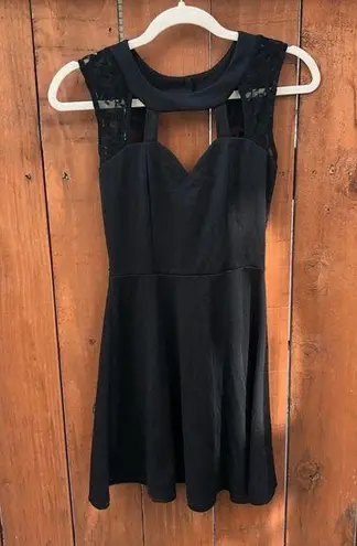 Solemio (3 for $30)  Black Fit & Flare Dress