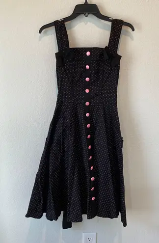 Hell Bunny Martie Polka Goth Dress in Size XS
