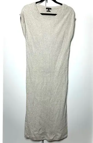 Massimo Dutti Sleeveless Knit Sweater Dress in Cream