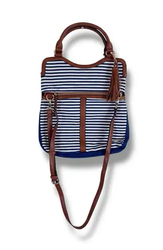Sole Society Striped Convertible Straw Tote Crossbody New