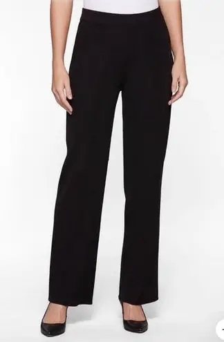 Misook Exclusively Black Wide Leg Knit Pant Elastic Waist size 1X