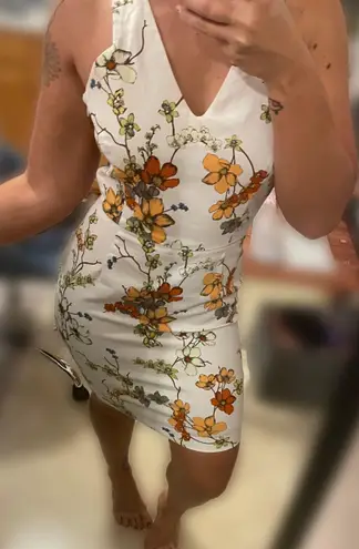 ZARA White Floral Dress