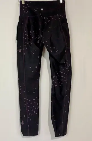 Bally Total Fitness Women’s Leopard Mash Pocket Leggings Plum Perfect NWT