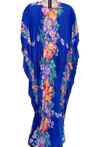 Vintage Royal Creations Hawaiin Dress Floral MuMu Kaftan Kimono Made Hawaii u Blue Size undefined