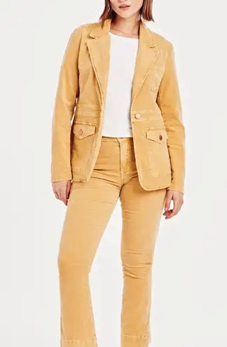 Dear John Denim Heather Color Corduroy Academia Blazer Sunset Gold Size Small