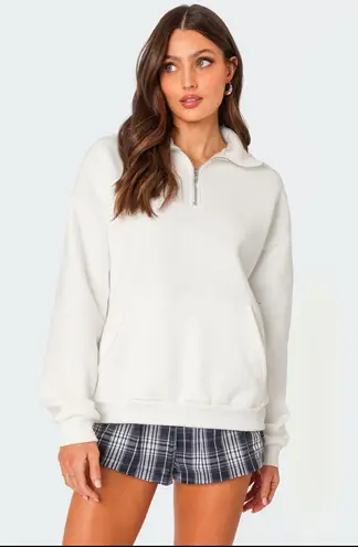 Edikted brand new  Oversized Quarter Zip Sweatshirt