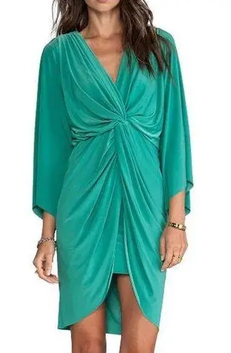 MISA Los Angeles NWT Long Sleeve Knot Dress in Eucalyptus