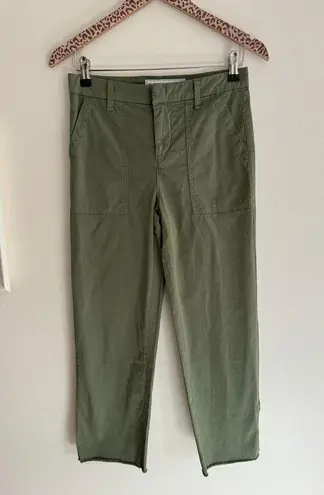 Frank & Eileen Blackstone Green Utility Italian Performance Twill Pants Size 0