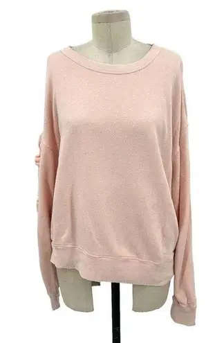 n:philanthropy Lulu Ruffled Sweatshirt in Blossom Pink Size Large