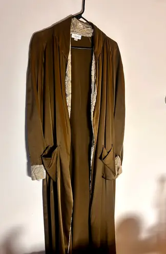 Ann Gish Bronze Silk Robe Size M Brown Size M