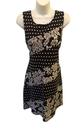 Maeve  Anthropologie Effamy Jacquard Sheath Dress Size M Black White Dot NWT