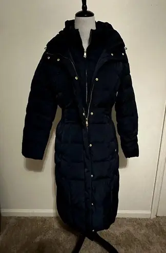 Cole Haan  Women's Navy Blue Down Winter Parker Coat S NWOT