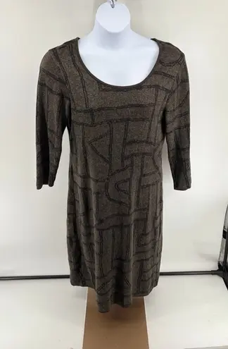 Peruvian Connection Pima Cotton Abstract Print Knit Dress Size XL Womens
