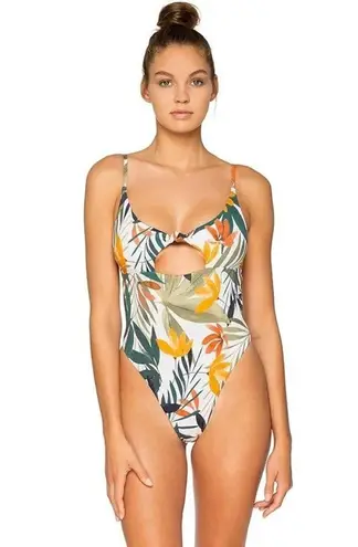 NWT B. Swim Atlas High Leg One Piece Swimsuit – Bengal Print – Size Small Pink