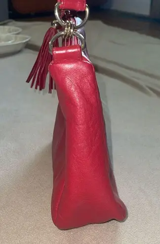 Ganson red faux leather bag purse EUC cute!