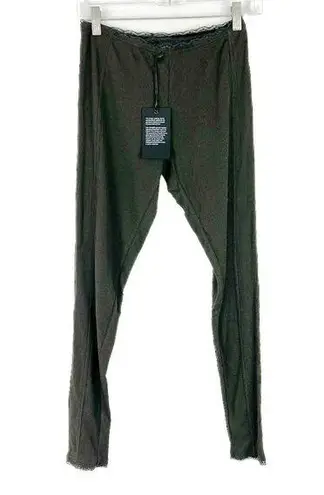 Chaser NWT  Heritage Waffle Lace Long John Leggings Olive Green Size Small S NEW