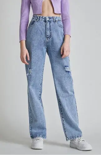 J.ing Dark Blue Ripped High Jeans Size XS