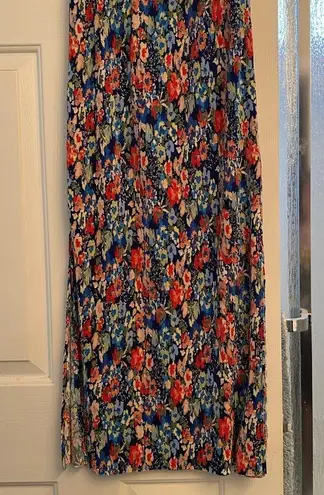 WAYF Floral Accordion Midi Skirt Multicolor XS