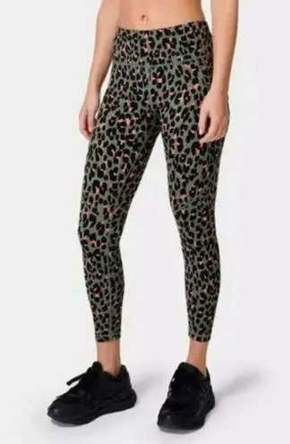 Sweaty Betty NWOT  Power 7/8 Workout Leggings in Green Leopard Splash Size 8