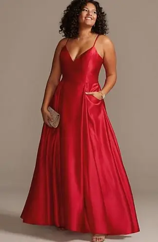 David s Bridal Red Prom Dress Size 14 172 40 Off Retail New With Tags From karah