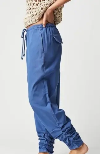 Free People New Light Parachute Pants Riverside Blue Size Small Oversized NWOT