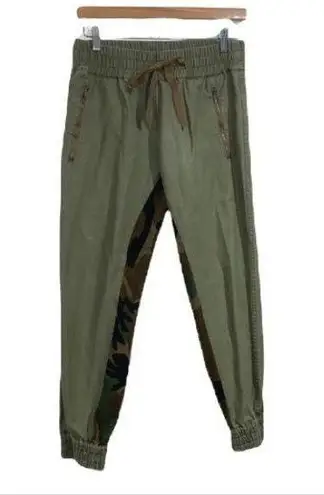 AR SRPLS pants camouflage‎ zippered pockets joggers green camo size 2 elastic