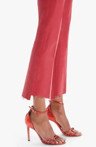 MOTHER THE INSIDER CROP STEP FRAY Seb Surf The Web Never A Dull Waxed Jeans Red Size 27