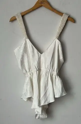 PINK - Victoria's Secret Vtg 90s Victoria’s Secret Gold Label Pearl Strap Feminine Teddy Bridal Sz M/L 🖤