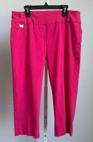 Zac & Rachel sz 10 pink work office cropped dress pants