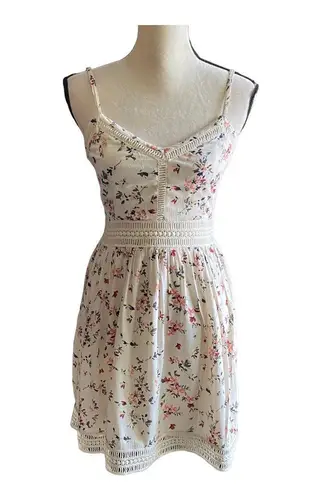 Abercrombie & Fitch beautiful cream floral sundress thumbnail 1