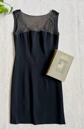 L'Agence Bateau Neckline Black Sheath Dress