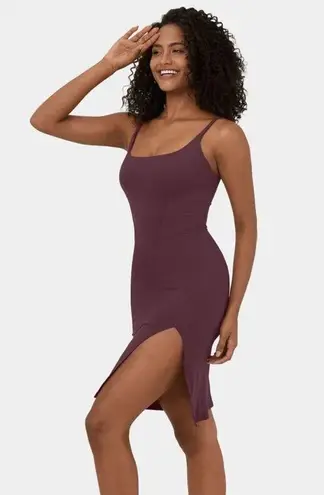 Halara Spaghetti Strap Square Neck Corset Bodycon Midi Casual Dress Purple XS