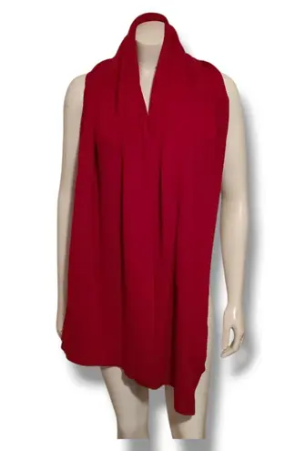 Chicos Reversible Travel Wrap-One Size-4 Way Wear-Lightweight-Red-Burgundy-NEW